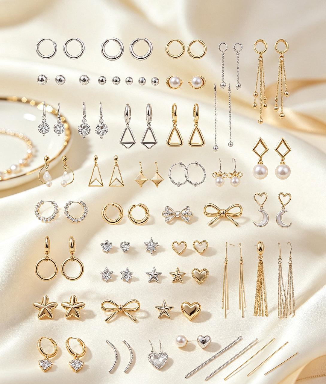 Gold & Silver Plated Earring Blind Bag (12 bags）